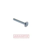 NFE 25129/DIN 555 Head Bolt Truss M10x40mm Grade 4.6 Zinc Plated Slotted in Cross METRIC Full Rounded