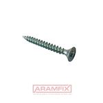 Chipboard wiggle flat Flat Head Screws with Wiggle 5x40mm Carbon Steel Zinc Plated TORX TTAP Partially Countersunk