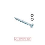 Chipboard serrated Point 17 flat Intended Flat Head Screws with Serrated Thread 6.0x45mm Carbon Steel Zinc Plated TORX T30 Full Flat with Intended Ribs