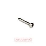 Chipboard pan Pan Head Screws 3.0x12mm Class A2 PLAIN Stainless Pozidriv PZ1 Full Rounded