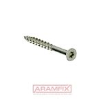 Decking serrated and wiggle Flat Head Screws with Wiggle and Serrated Thread 3.0x25mm Class A2 PLAIN Stainless TORX T10 Partially Washer head