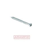 Decking serrated and wiggle Flat Head Screws with Wiggle and Serrated Thread 8.0x80/42mm Carbon Steel Zinc Plated TORX T25 Partially Flat head 60° Raised Ribs