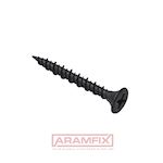 Drywall Hi-Lo screws hi-lo thread 3.9x30mm Carbon Steel Black Phosphate Phillips #2 Full Flat head 60° Raised Ribs