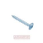 Cabinet screws Round Washer (Modified Truss) Cabinet Screw Serrated Thread 3.0x30mm Carbon Steel Zinc Plated TORX T10 Full Button Head