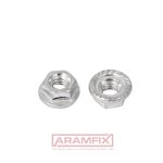 ISO 4161 Serrated Serrated Flange Nuts M8 Class A2 WAXED  Hex