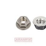 ISO 4161 Serrated Serrated Flange Nuts M8 Class A2 PLAIN Stainless  Hex