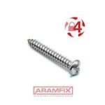 Round Clutch Head Self Tapper Security Fastener Clutch Head 8x1/2 Class A2 PLAIN Stainless METRIC Full Rounded