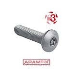 *ISO 7380-1 Power6 Thread Forming Security Fastener Power6 M8x45mm Carbon Steel Zinc-Flake GEOMET 500B P6-40-B Drive METRIC Full Rounded